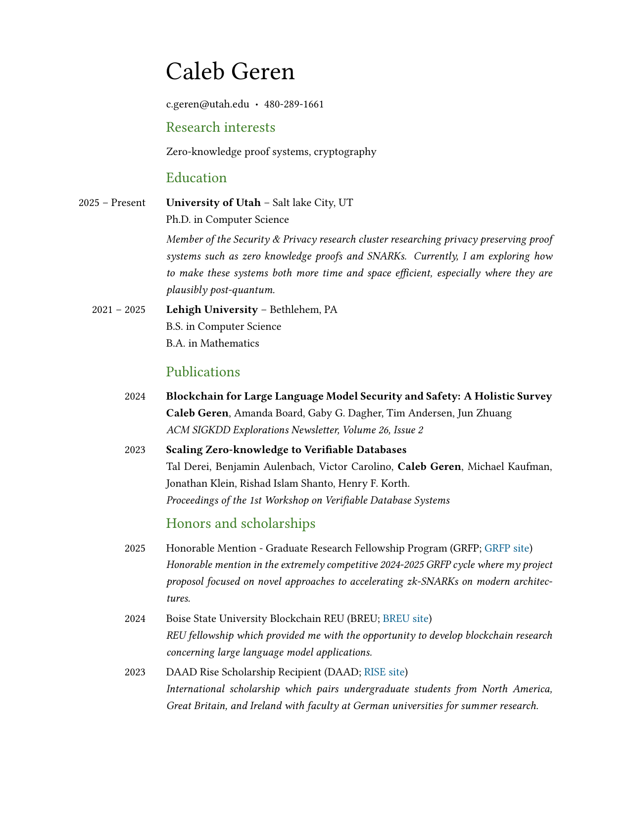 CV page 1